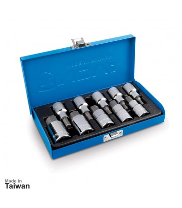 جعبه بکس 10 پارچه آلنی شش گوش نووا مدل NTS7004 سایز 1/2 اینچ