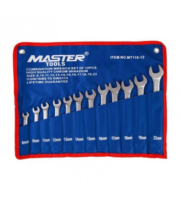مجموعه 12 عددی آچار یکسر تخت یکسر رینگی مستر تولز مدل MT110-12