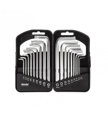 مجموعه 18 عددی آچار آلن و ستاره ای رونیکس مدل RH-2051