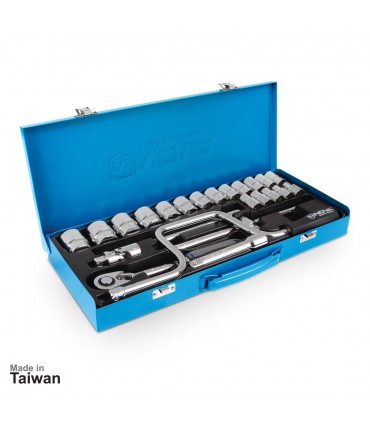 مجموعه 24 عددی آچار بکس نووا مدل NTS-7001 شش گوشه