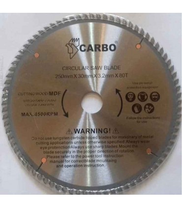 تیغ MDF بر کاربو سایز 250 میلی متر
