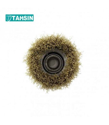 فرچه کاسه ایی افشان رنگ طلایی سایز 7.5 سانت