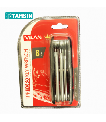 مجموعه 8 عددی آچار آلن ستاره ای میلان