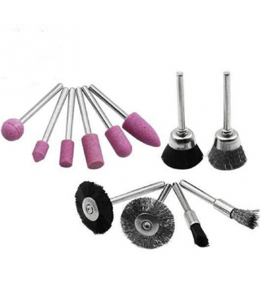 مجموعه 12 عددی سنگ انگشتی و فرچه فرز انگشتی