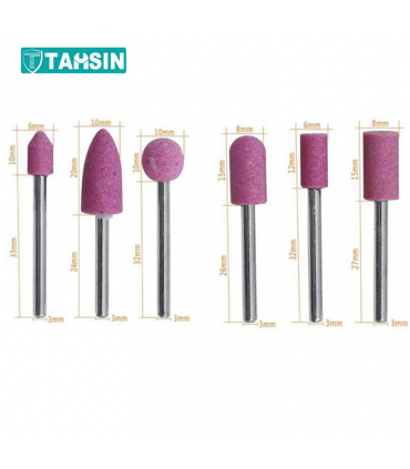 مجموعه 12 عددی سنگ انگشتی و فرچه فرز انگشتی