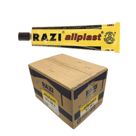 چسب همه کاره رازی مدل Allplast حجم 100 سی سی کارتن 36 عددی